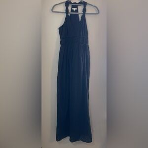 Boston Proper Black Halter Maxi Dress